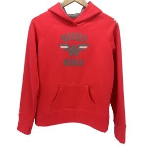 Under armour Hoodie Girls XL Wonder Woman DC Collab Pink Pullover Storm Jacket